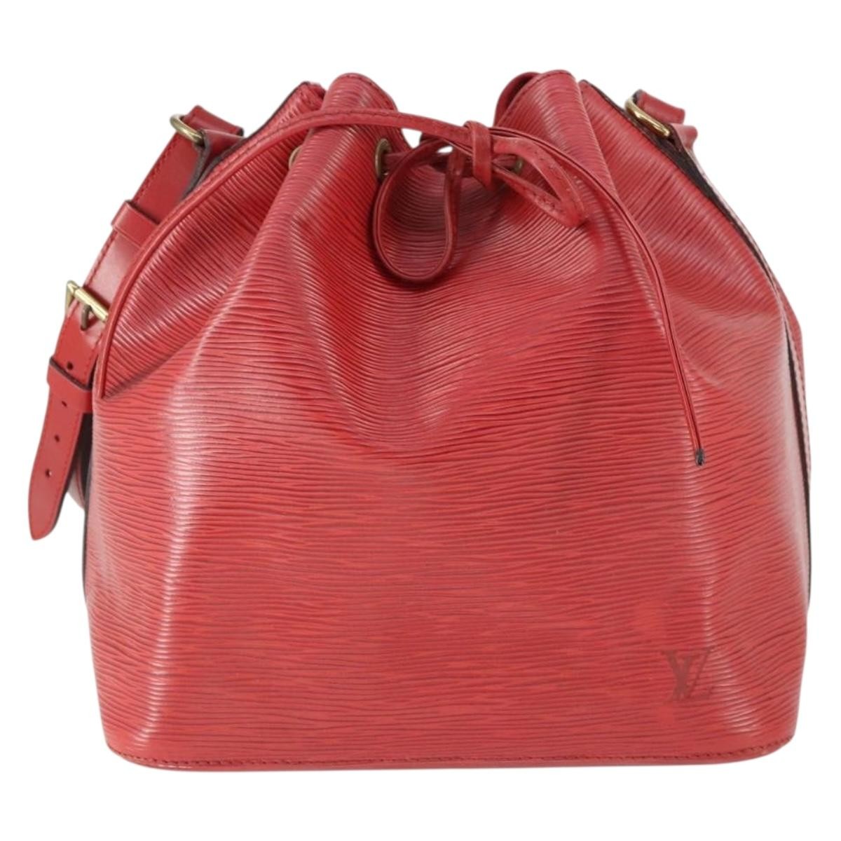 Louis Vuitton Noe Handbag Epi Leather, RED, LEATHER, Shoulder bag