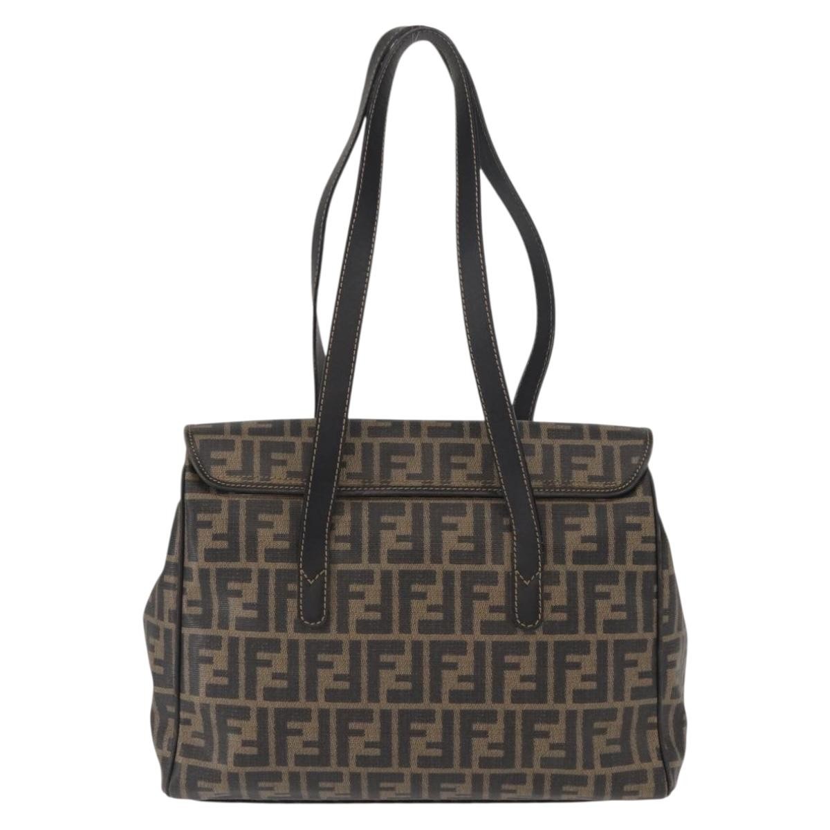 Fendi Zucca Tote bag Canvas, BROWN, PVC, Tote bag