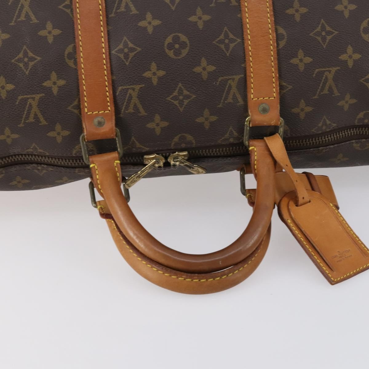 Louis Vuitton Keepall Bag Monogram Canvas, BROWN, CANVAS, Travel bag