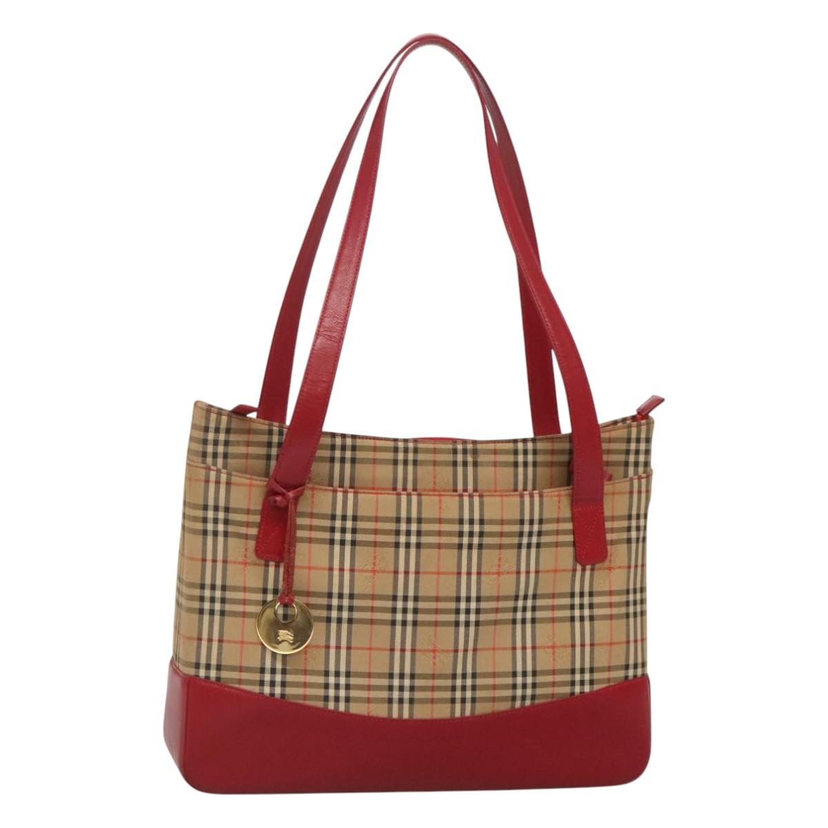 Burberry Nova Check Tote canvas check pattern, BEIGE, CANVAS, Tote bag