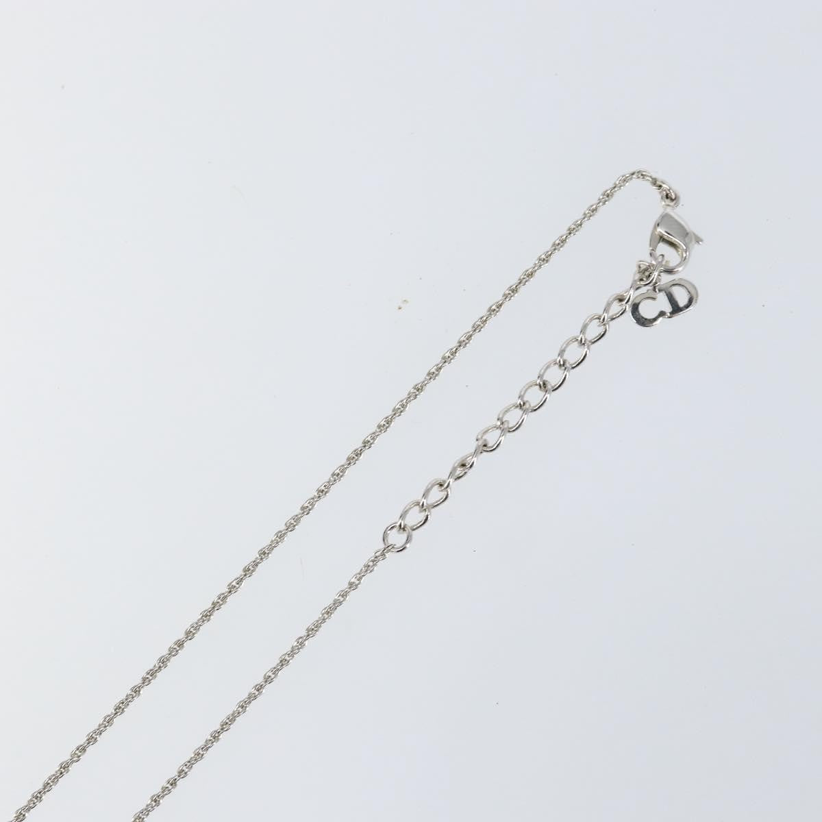 Christian Dior D logo Pendant Necklace Metal, SILVER, METAL, Necklace