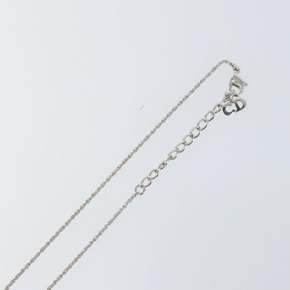 Christian Dior D logo Pendant Necklace Metal, SILVER, METAL, Necklace