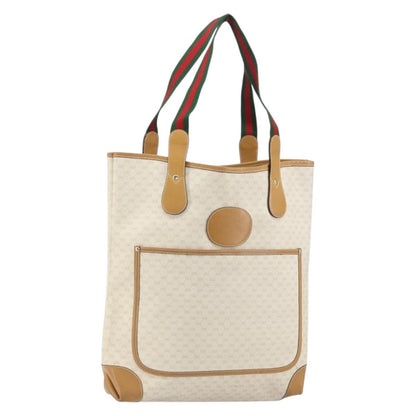 Gucci Vintage tote Canvas, WHITE, PVC, Tote bag