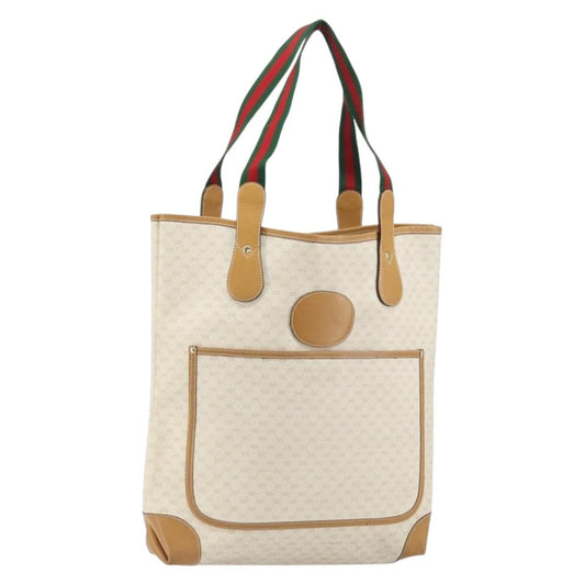 Gucci Vintage tote Canvas, WHITE, PVC, Tote bag