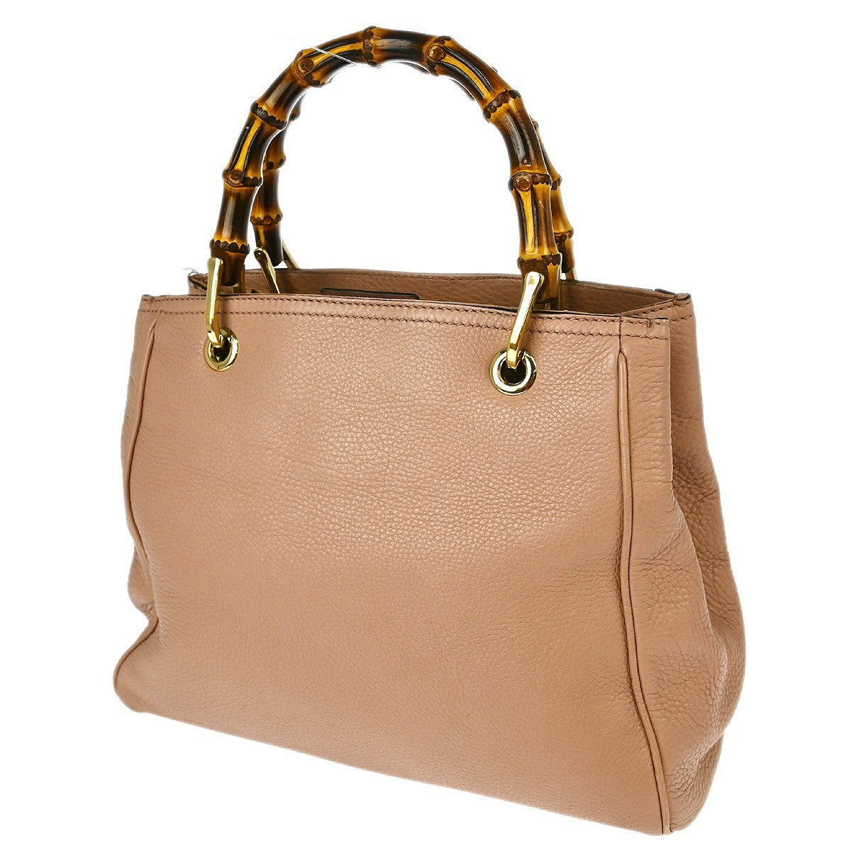 Gucci Bamboo Shopper Tote Leather, PINK, LEATHER, Handbag