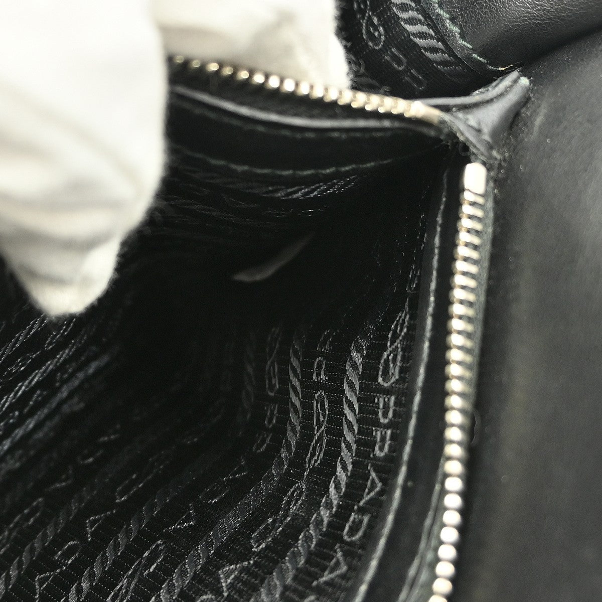 Prada Elektra Shoulder Bag Studded Leather, BLACK, LEATHER, Shoulder bag