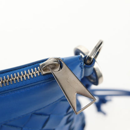 Bottega Veneta Zip Pouch Intrecciato Nappa, BLUE, LEATHER, Clutche & pouche