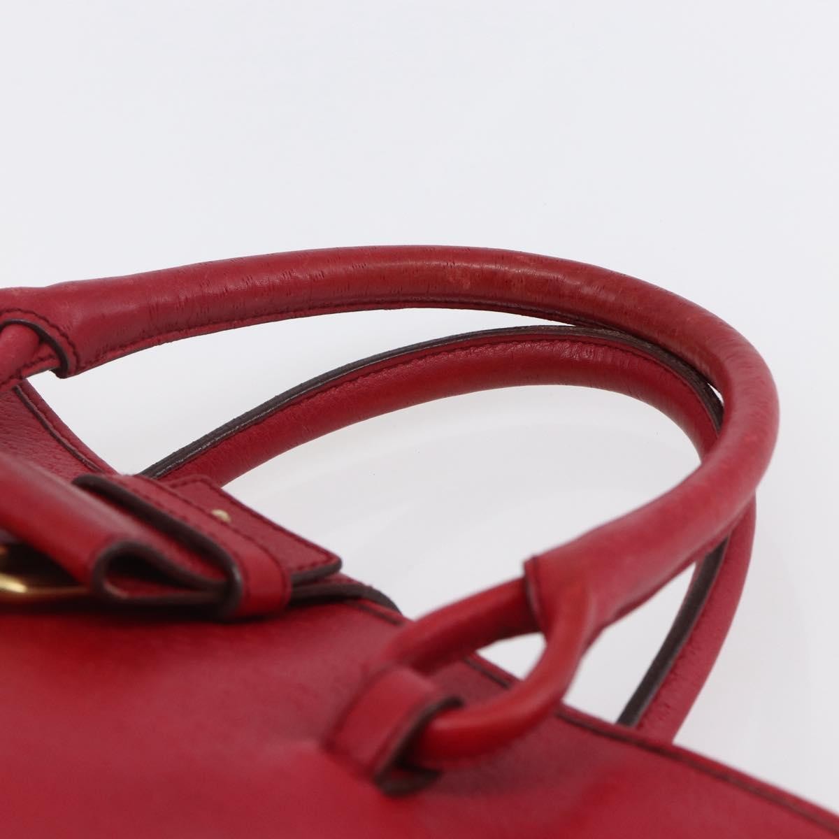Salvatore Ferragamo Vintage Handbag Leather, RED, LEATHER, Handbag