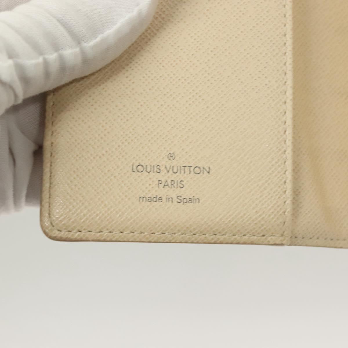 Louis Vuitton Agenda Cover Damier Azur, WHITE, CANVAS, Tech accessory