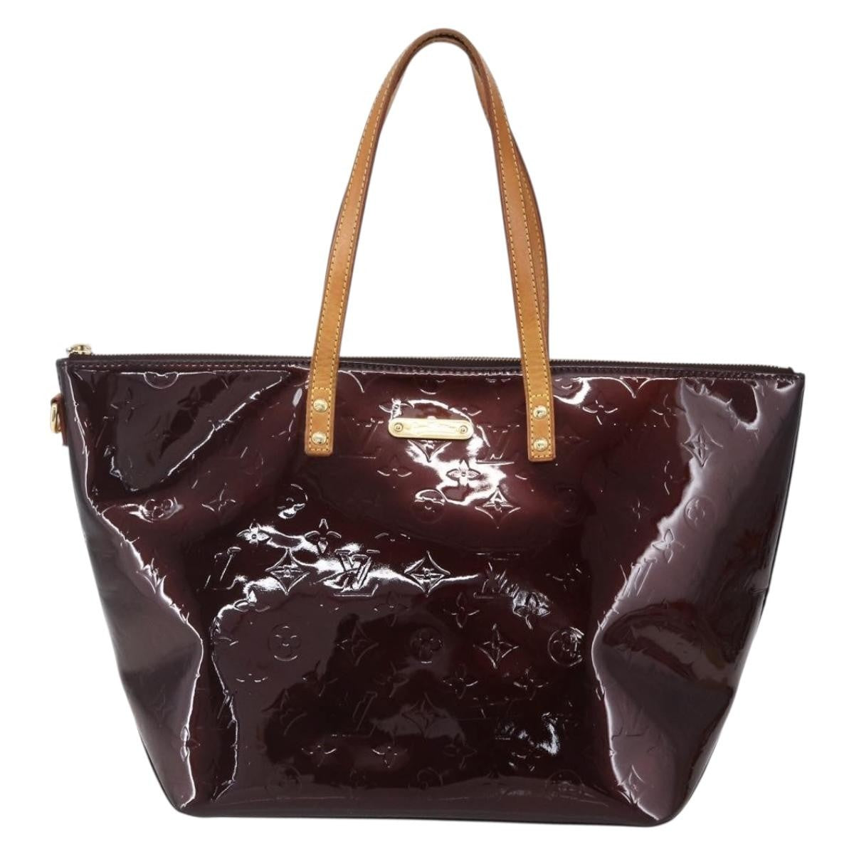 Louis Vuitton Bellevue Handbag Monogram Vernis, PURPLE, PATENT_LEATHER, Tote bag