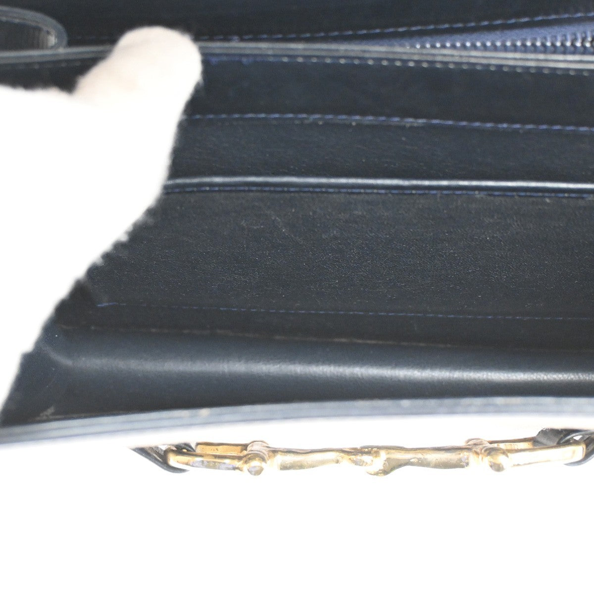 Celine Horse Carriage Shoulder bag Canvas and Leather, Navy, Canvas, Shoulder Bag