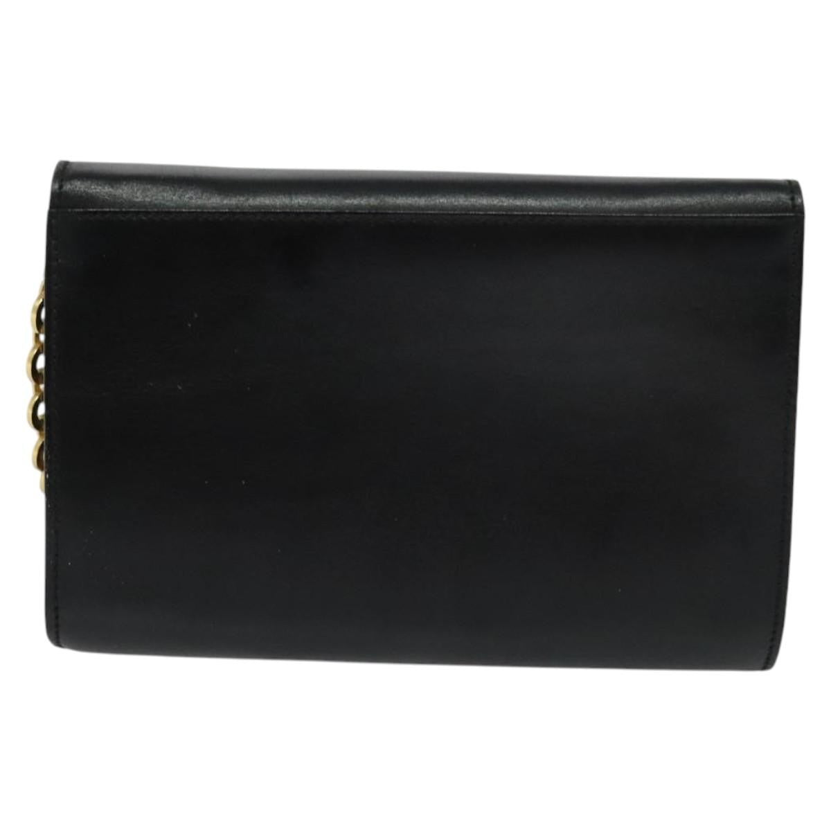 Salvatore Ferragamo Gancini Box Crossbody Bag Leather, BLACK, LEATHER, Shoulder bag