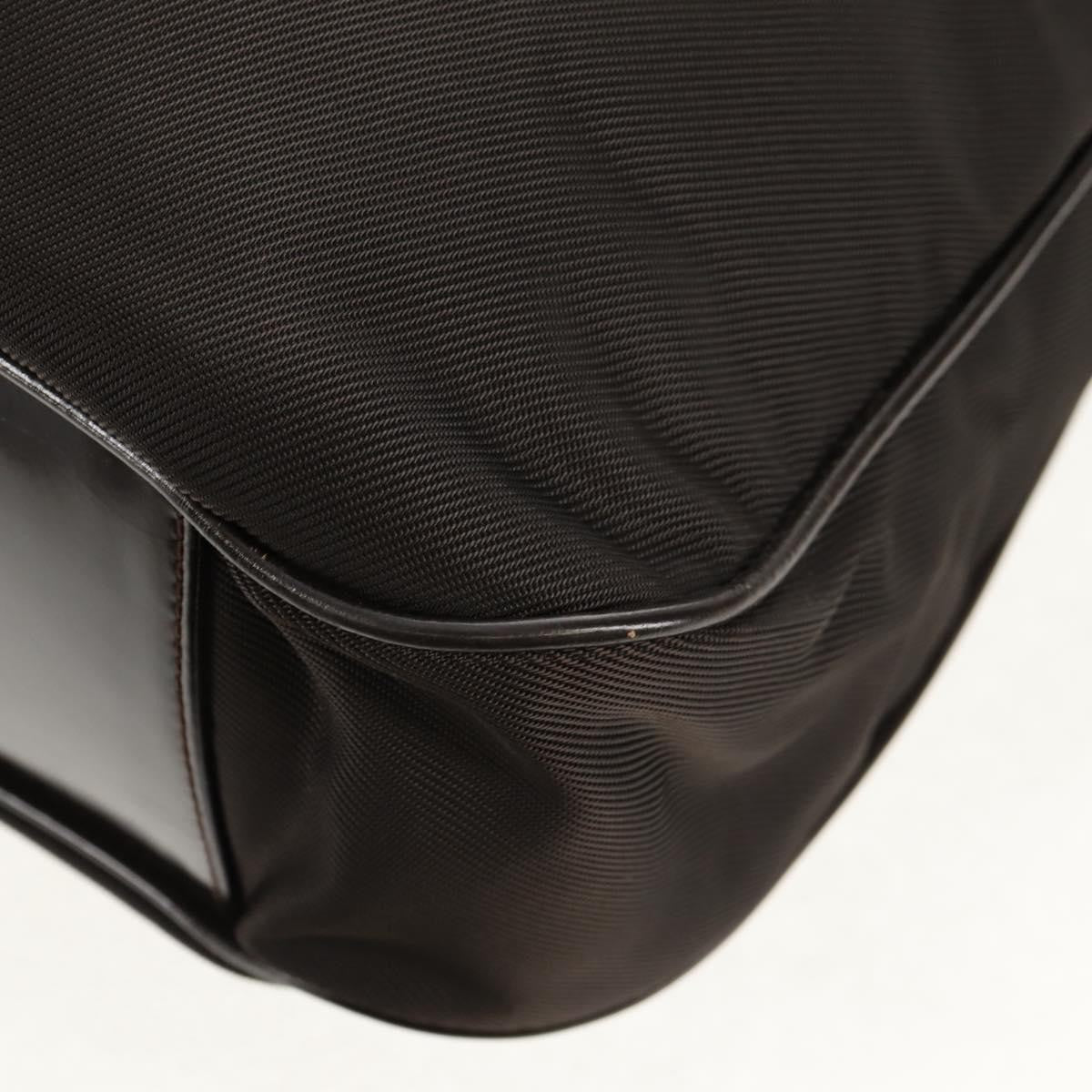 Gucci Vintage Bamboo Shoulder Bag Nylon, BROWN, NYLON, Shoulder bag