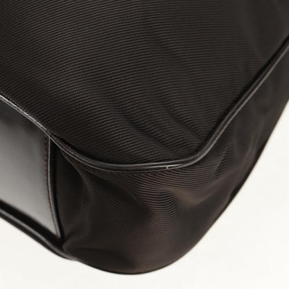 Gucci Vintage Bamboo Shoulder Bag Nylon, BROWN, NYLON, Shoulder bag