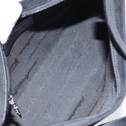 Salvatore Ferragamo Vintage Shoulder Bag Suede, BLACK, SUEDE, Shoulder bag