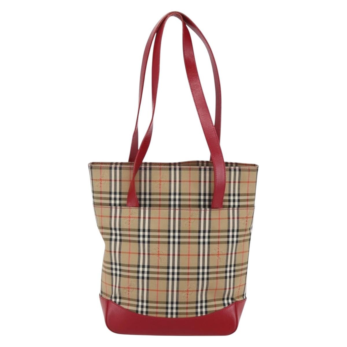 Burberry Nova Check Tote canvas check pattern, BEIGE, CANVAS, Tote bag