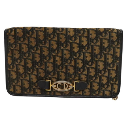 Christian Dior Vintage Trotter Shoulder Bag Canvas, BROWN, CANVAS, Shoulder bag