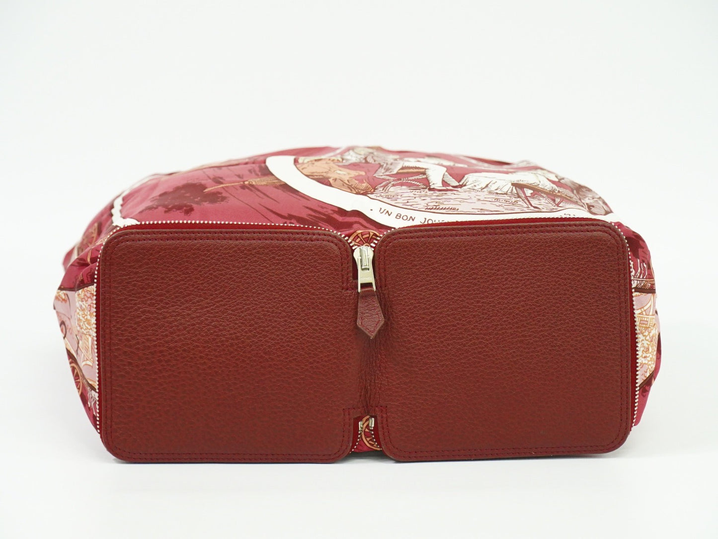 Hermes Silky Pop Tote Printed Silk, BURGUNDY, SILK, Tote bag