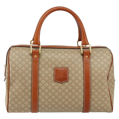 Celine Macadam Handbag Macadam with leather, BEIGE, PVC, Handbag