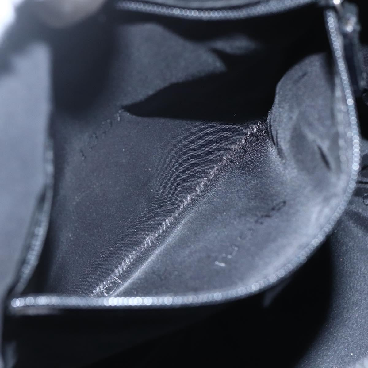 Gucci Vintage Bamboo Shoulder Bag Nylon, BLACK, NYLON, Shoulder bag