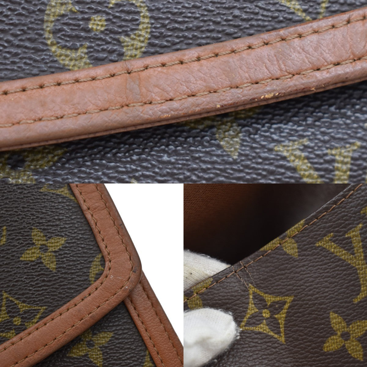 Louis Vuitton Dame Pochette Monogram Canvas, BROWN, CANVAS, Clutche & pouche
