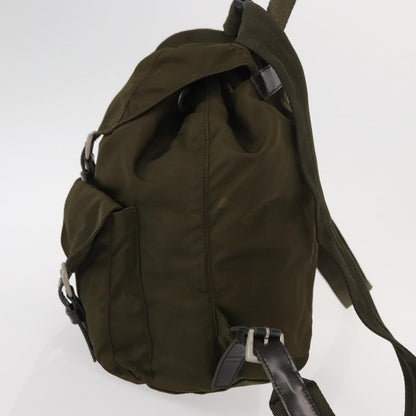 Prada Double Front Pocket Backpack Tessuto, KHAKI, NYLON, Backpack