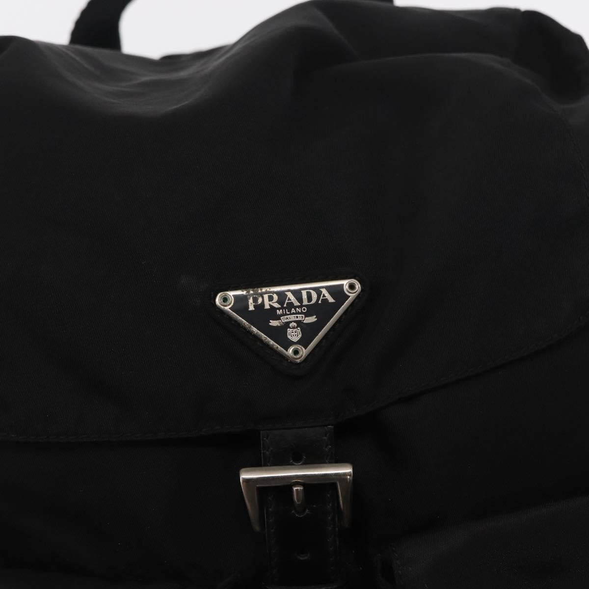 Prada Double Front Pocket Backpack Tessuto, BLACK, NYLON, Backpack