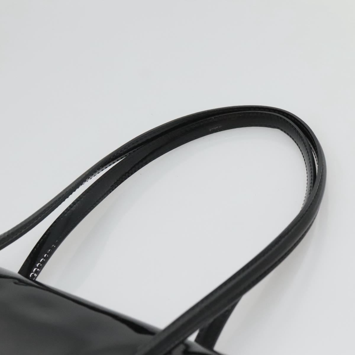 Salvatore Ferragamo Gancini handbag Patent leather, BLACK, PATENT_LEATHER, Handbag
