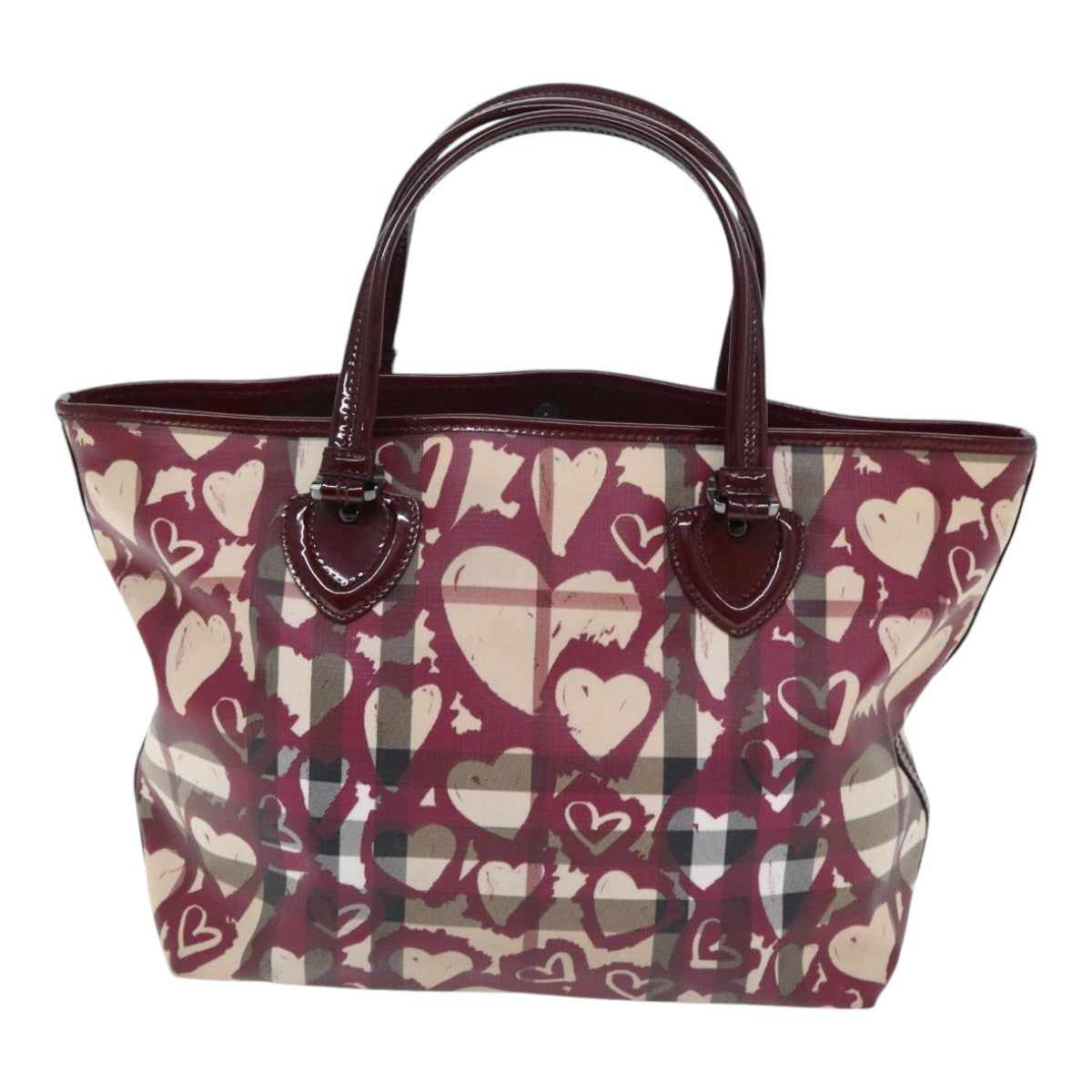 Burberry Open Tote Printed Canvas, BEIGE, CANVAS, Tote bag