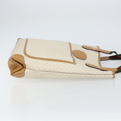 Gucci Vintage tote Canvas, WHITE, PVC, Tote bag