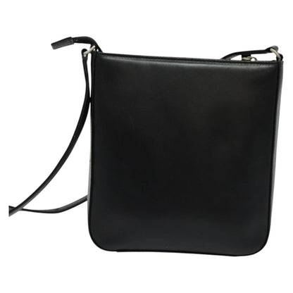 Burberry Front Pocket Flap Messenger Leather with Vintage Check Canvas, BLACK, LEATHER, Crossbody bag