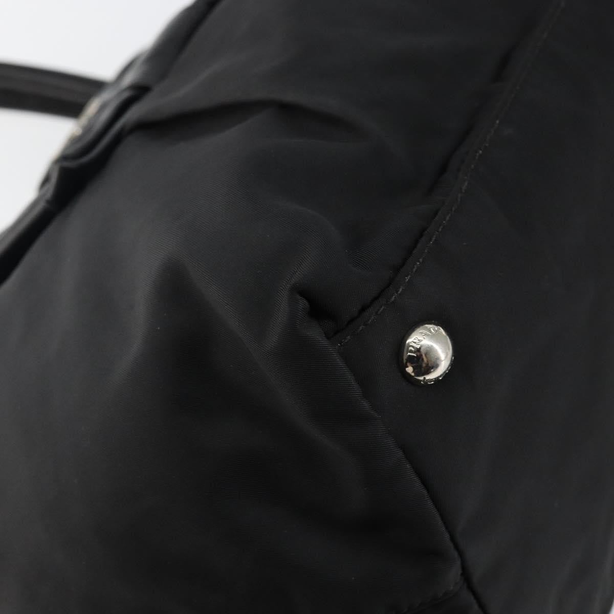 Prada Bow Tote Tessuto with Leather, BLACK, NYLON, Tote bag