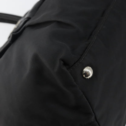 Prada Bow Tote Tessuto with Leather, BLACK, NYLON, Tote bag