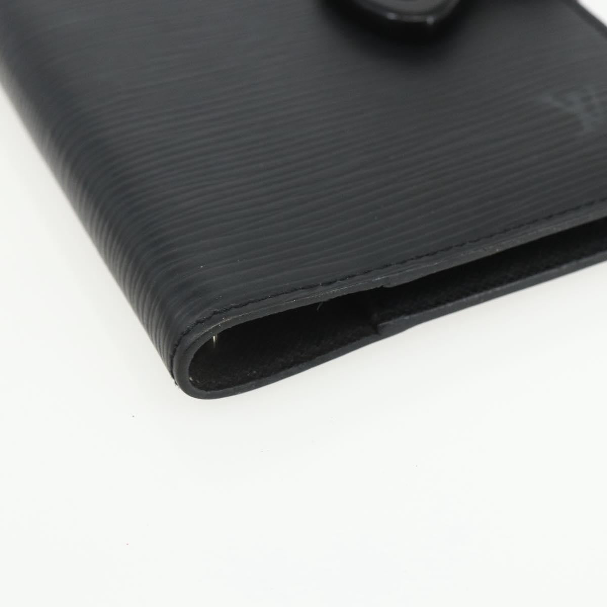 Louis Vuitton Agenda Cover Epi Leather, BLACK, LEATHER, Wallets