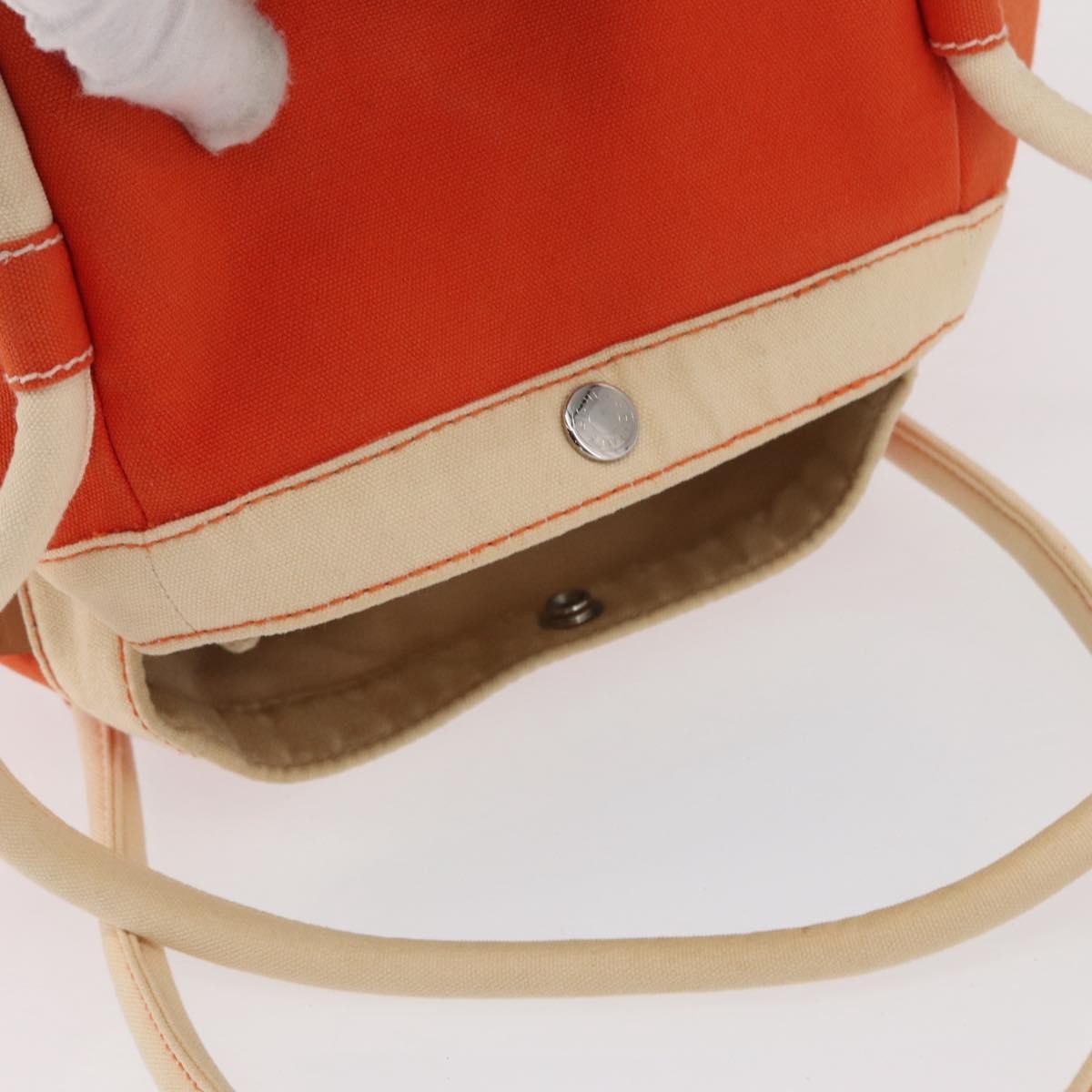 Hermes Lindy de Plage Tote Toile, Orange, Canvas, Tote Bag