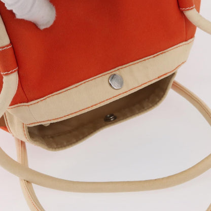 Hermes Lindy de Plage Tote Toile, Orange, Canvas, Tote Bag