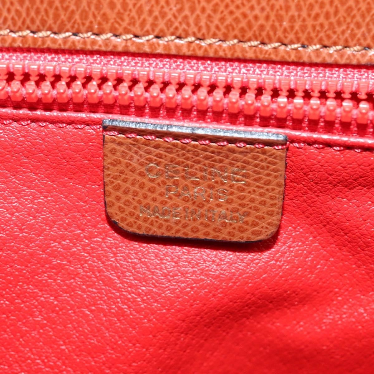 Celine Flap Shoulder Bag Leather, BROWN, LEATHER, Shoulder bag