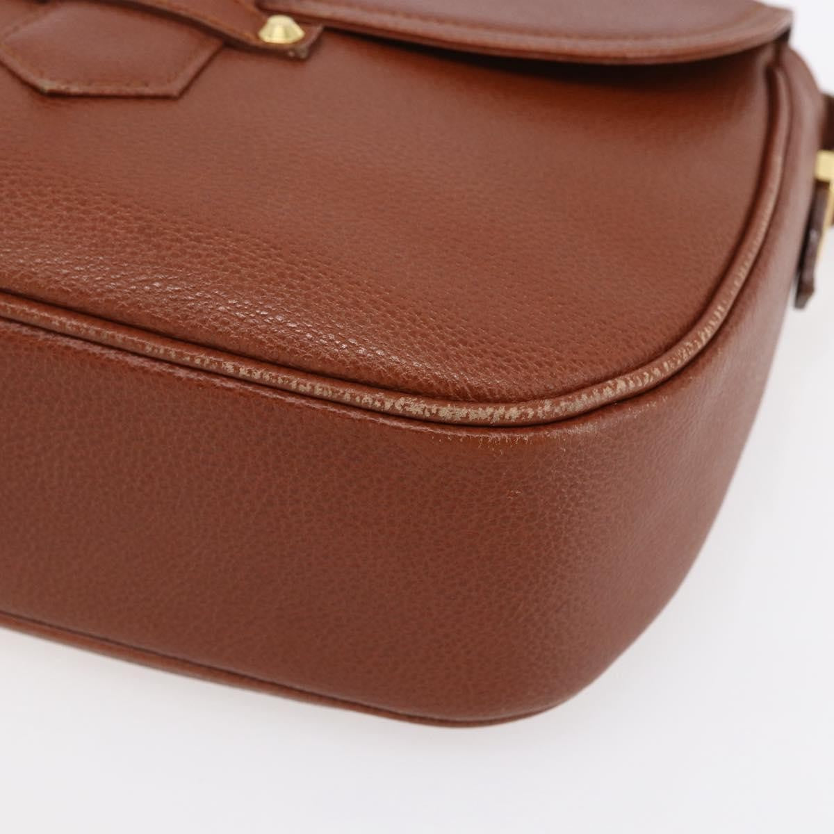 Saint Laurent Vintage Shoulder Bag Leather, BROWN, LEATHER, Shoulder bag