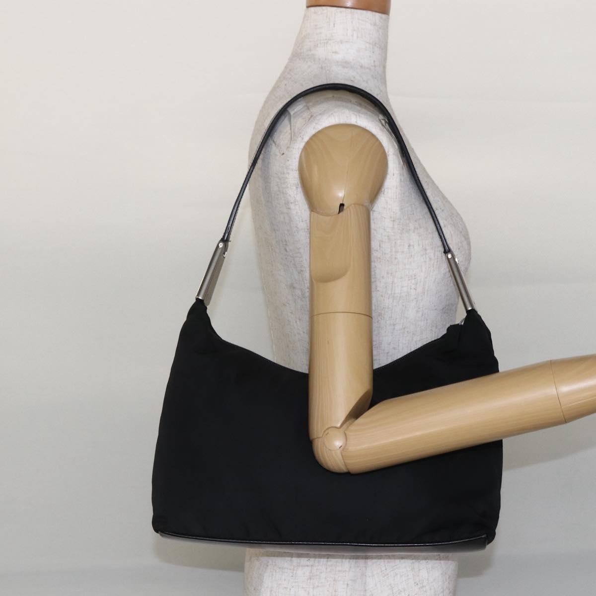 Prada Hobo Tessuto, BLACK, NYLON, Shoulder bag