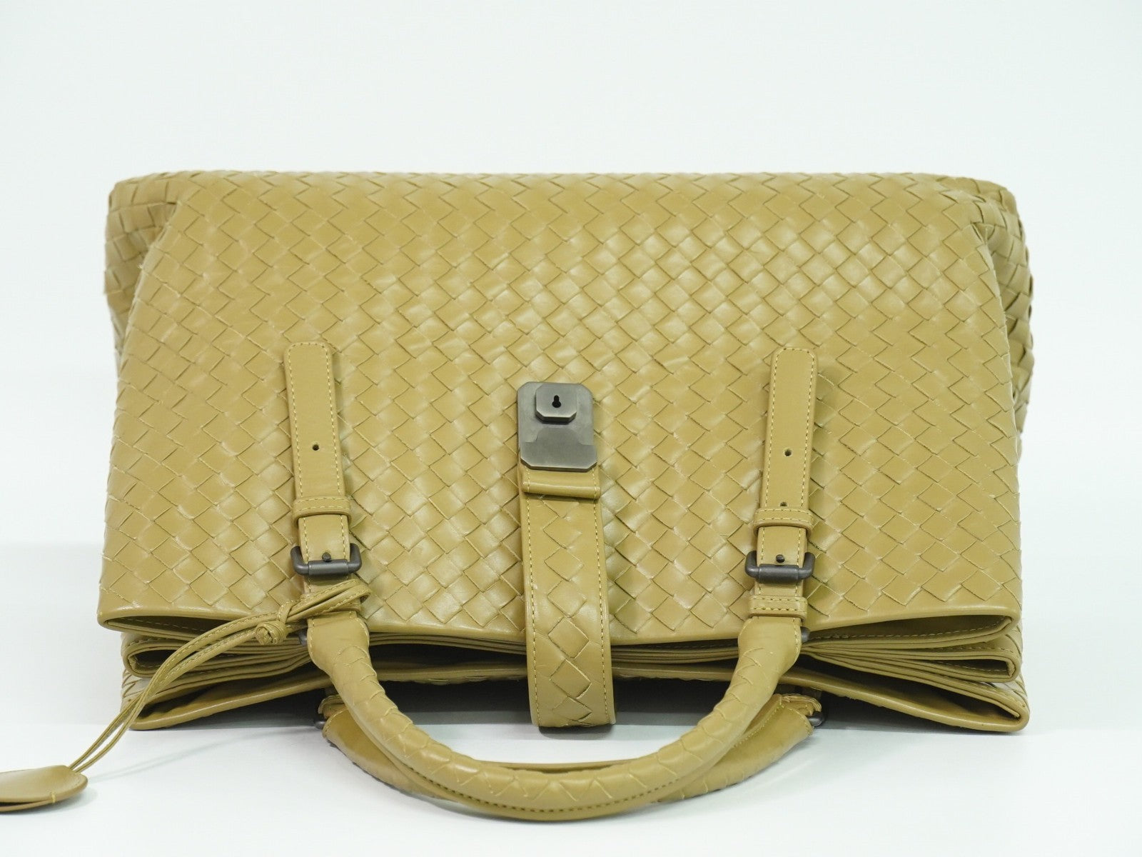 Bottega Veneta Roma Bag Intrecciato Nappa, BROWN, LEATHER, Tote bag