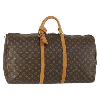 Louis Vuitton Keepall Bag Monogram Canvas, BROWN, CANVAS, Travel bag