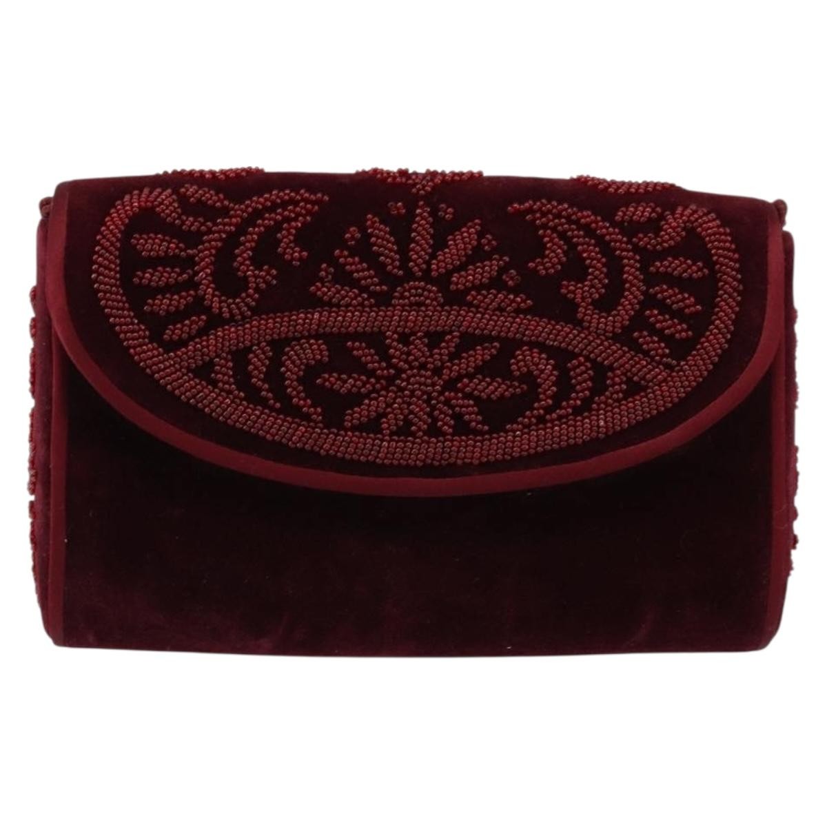 Bally Vintage Shoulder Bag Velvet, RED, VELVET, Shoulder bag