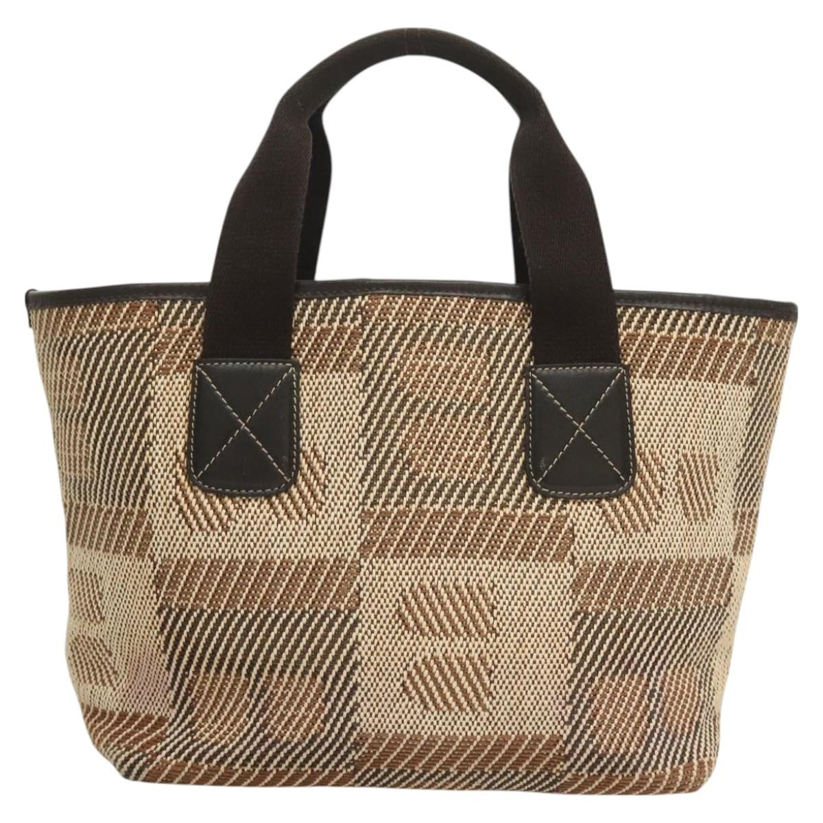 Bally Vintage Tote Bag Canvas, BROWN, CANVAS, Tote bag