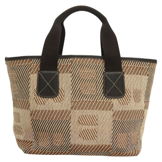 Bally Vintage Tote Bag Canvas, BROWN, CANVAS, Tote bag