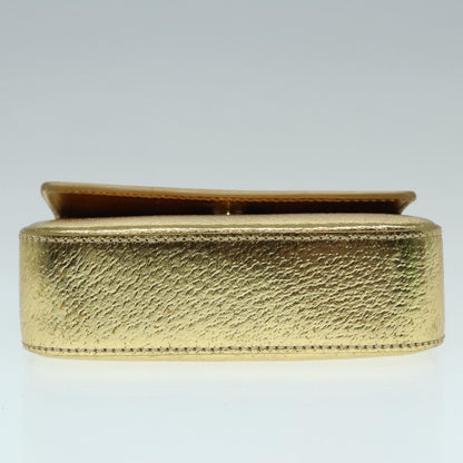 Prada Vintage Pouch Leather, GOLD, LEATHER, Clutche & pouche