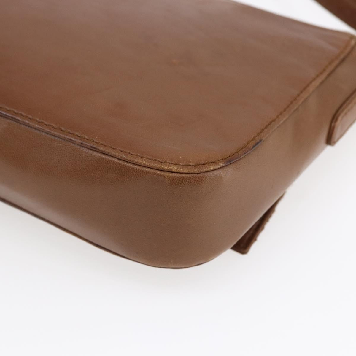 Loewe Flap Messenger Bag Leather, BROWN, LEATHER, Shoulder bag