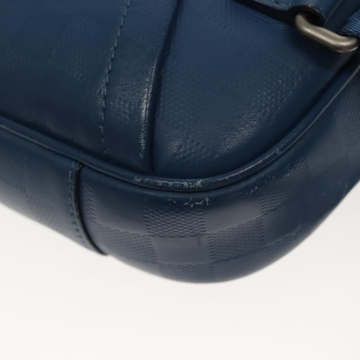 Louis Vuitton Ambler Bag Damier Infini Leather, BLUE, LEATHER, Shoulder bag