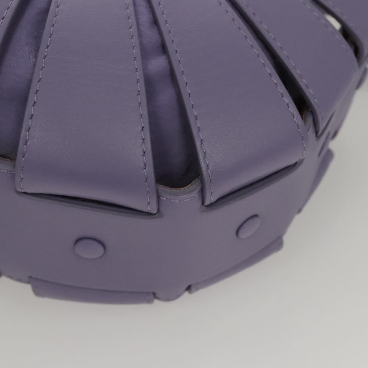 Bottega Veneta Shell Bag Leather, Purple, Leather, Shoulder Bag