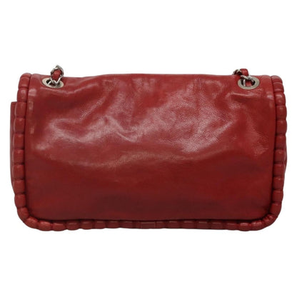 Chanel Timeless CC Flap Bag Leather, RED, LEATHER, Shoulder bag
