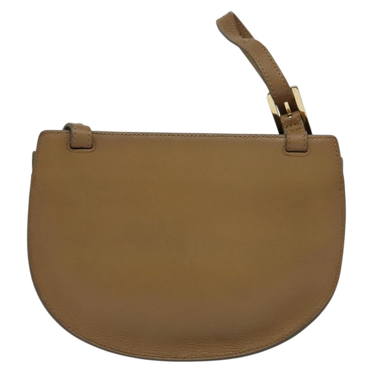 Chloe Georgia Shoulder Bag Leather, BEIGE, LEATHER, Shoulder bag